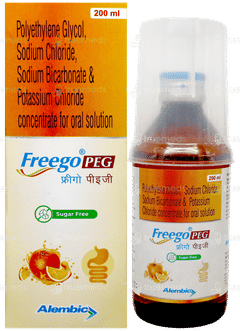 FREEGO PEG ORANGE FLAVOUR SUGAR FREE SOLUTION 200ML